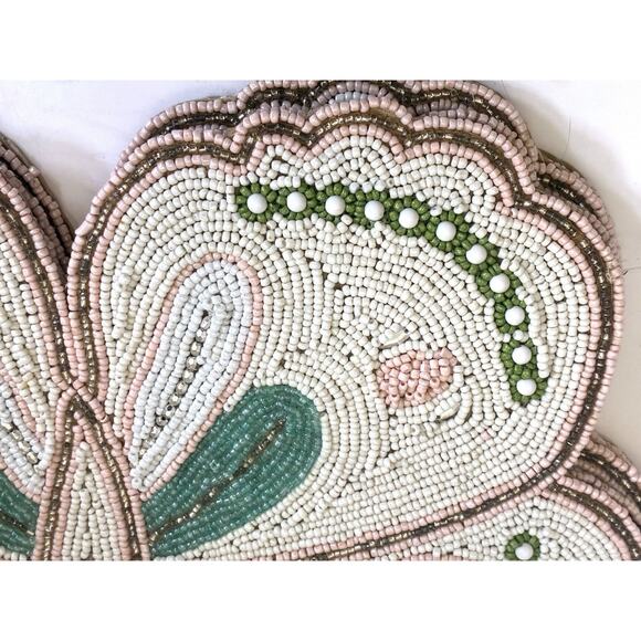 Nicole Miller Beaded Butterfly Placemats – Set of 4 Chargers - Picture 2 of 8